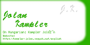 jolan kampler business card